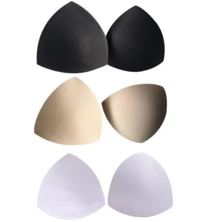 1 Pair Bra Pad Sewing Insert Soft Sponge Cup Removable Padded, Size:One size(Black)