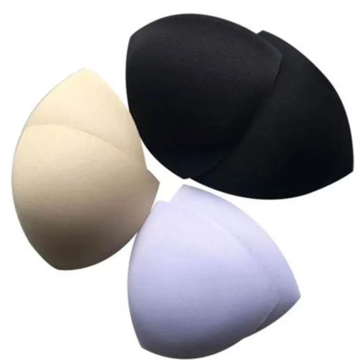 1 Pair Bra Pad Sewing Insert Soft Sponge Cup Removable Padded, Size:One size(Black)