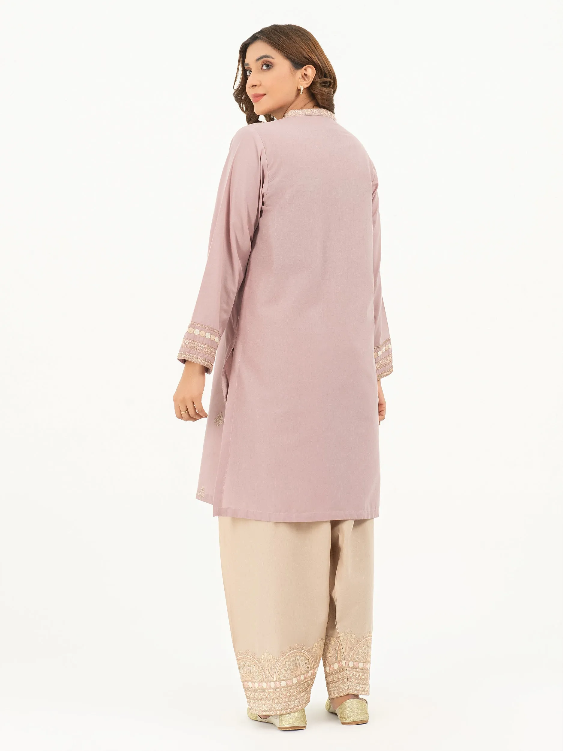 2 Piece Cambric Suit-Embroidered (Pret)