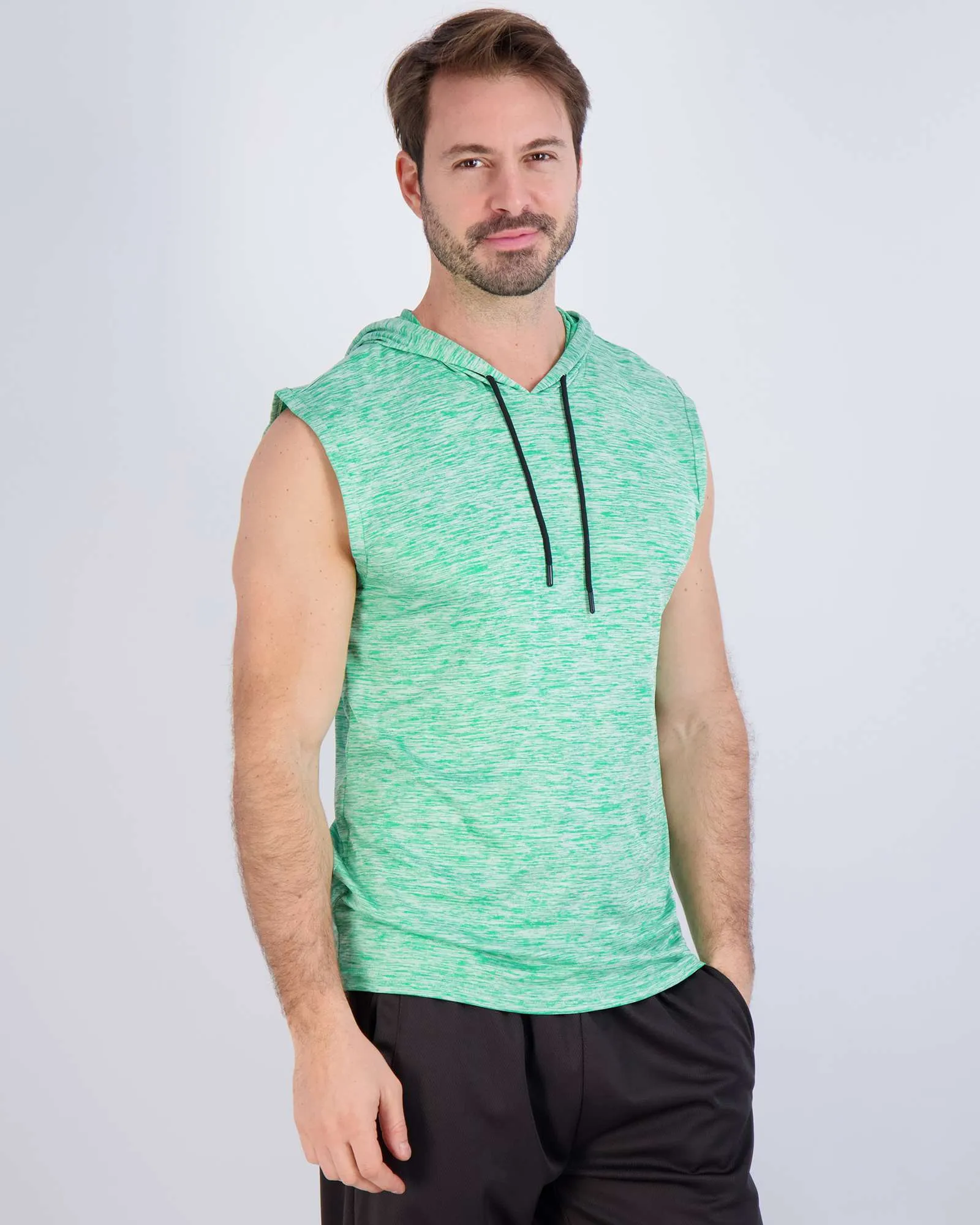 3 Pack: Men’s Dry-Fit Active Tank Top Hoodie