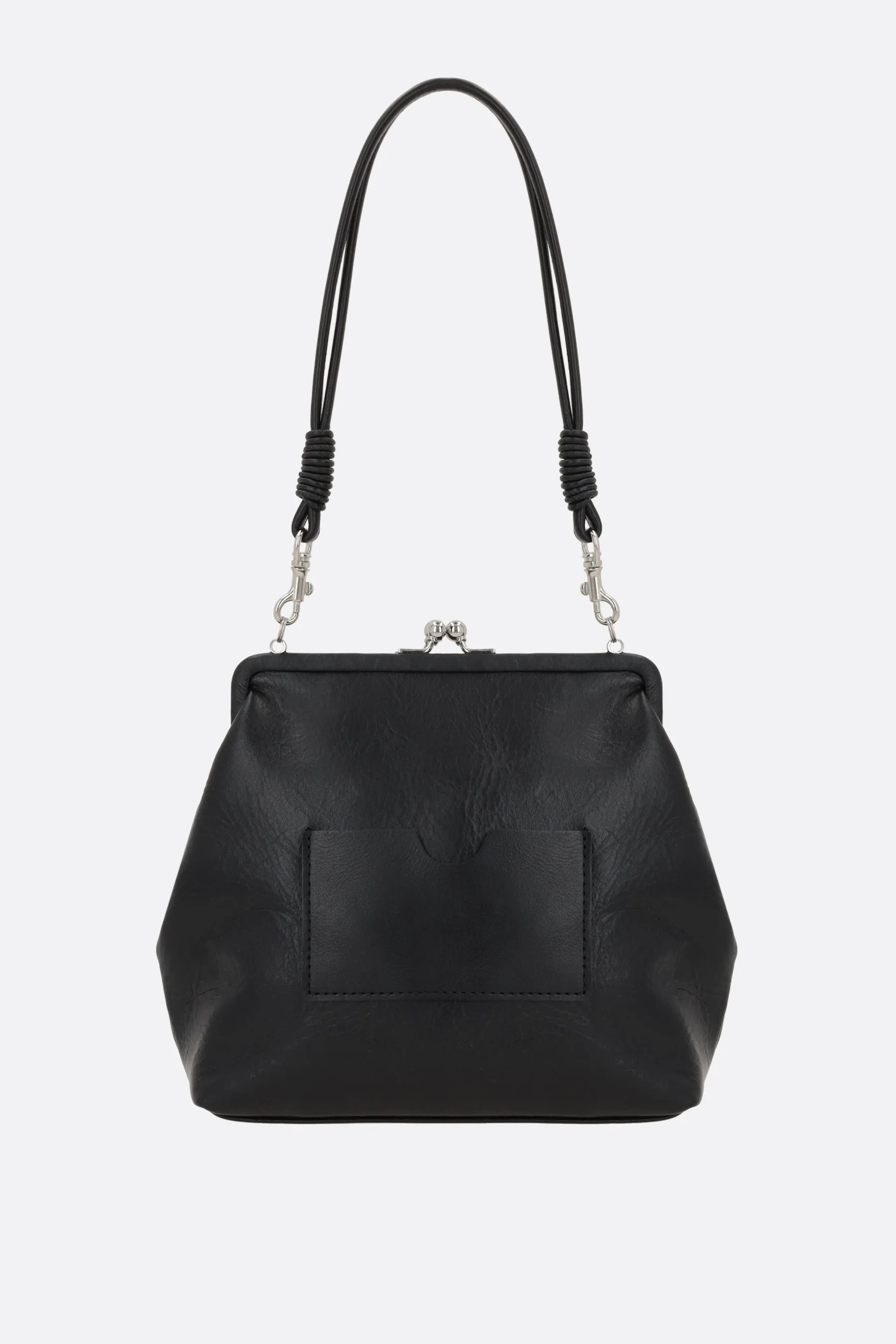 3D pochette in semi-gloss leather
