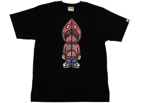A Bathing Ape Color Camo Classic Milo Shark Tee in Black/Red