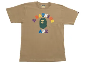 A Bathing Ape Colors College Tee in Beige