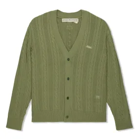 Advisory Board Crystals Abc. 123. Cableknit Cardigan (Aventurine Green)