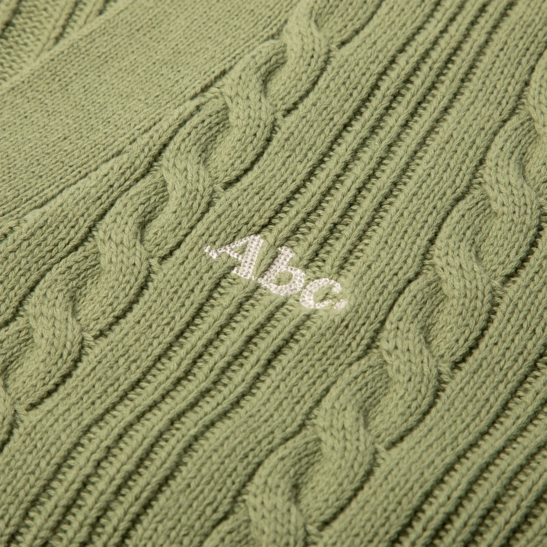 Advisory Board Crystals Abc. 123. Cableknit Cardigan (Aventurine Green)