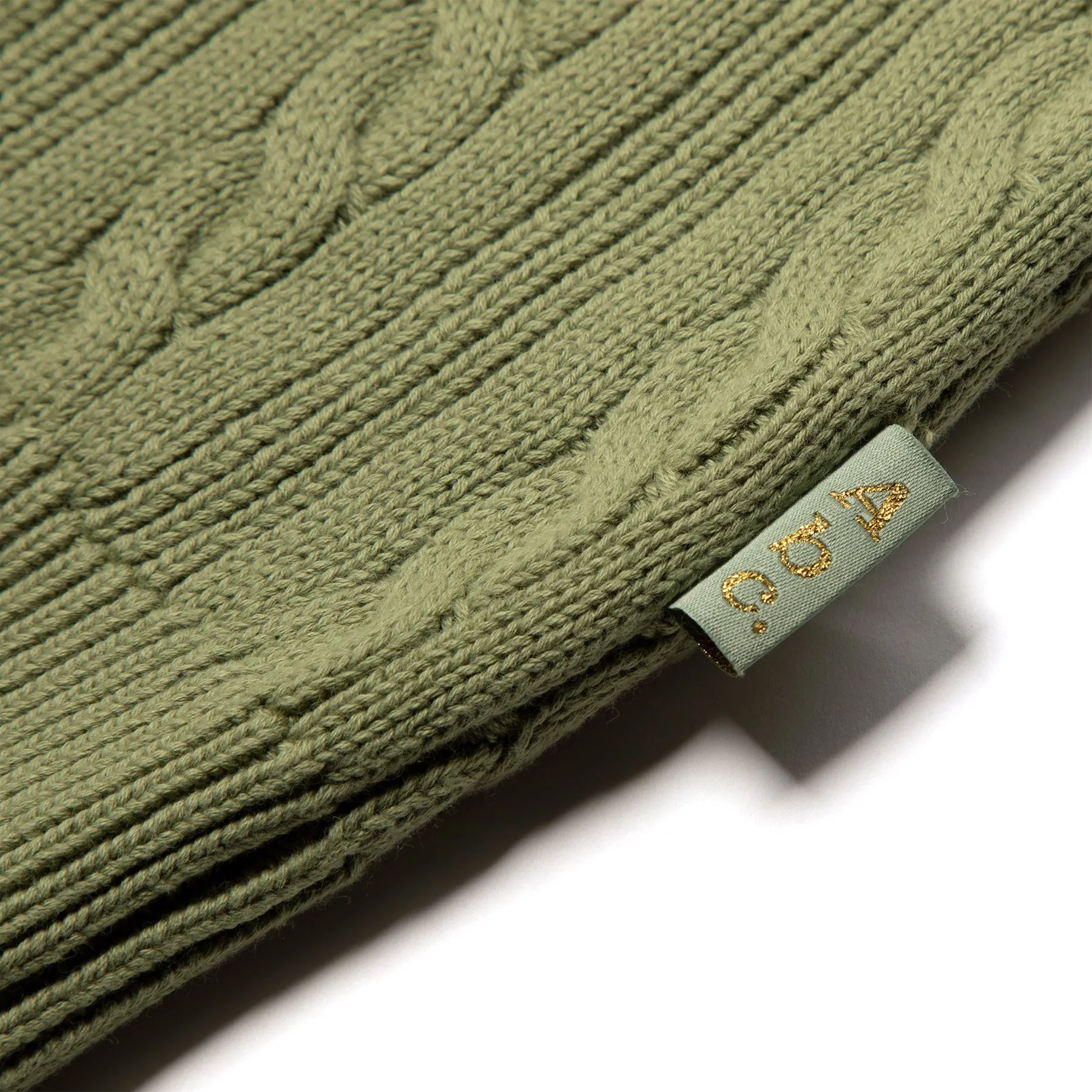 Advisory Board Crystals Abc. 123. Cableknit Cardigan (Aventurine Green)