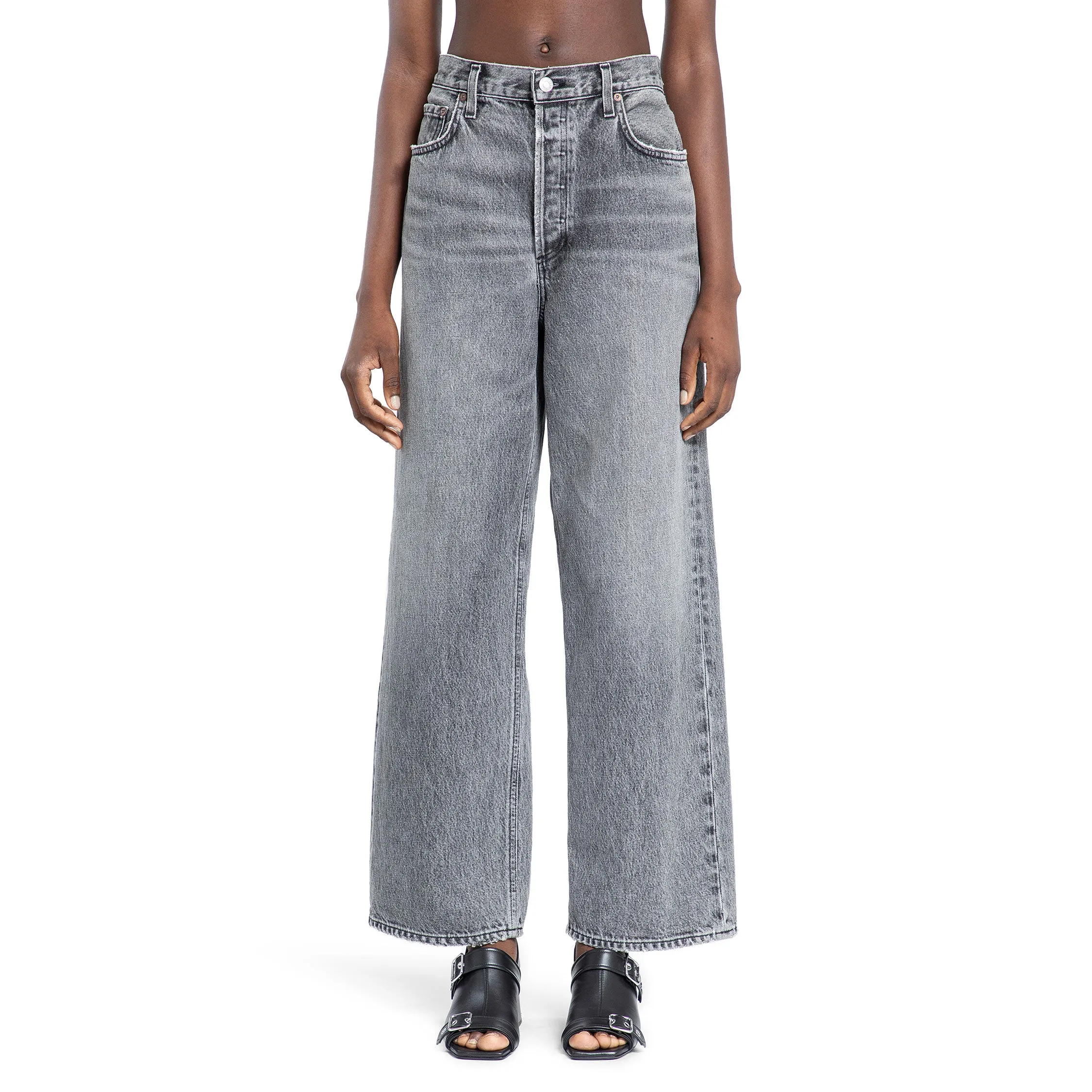 AGOLDE WOMAN GREY JEANS