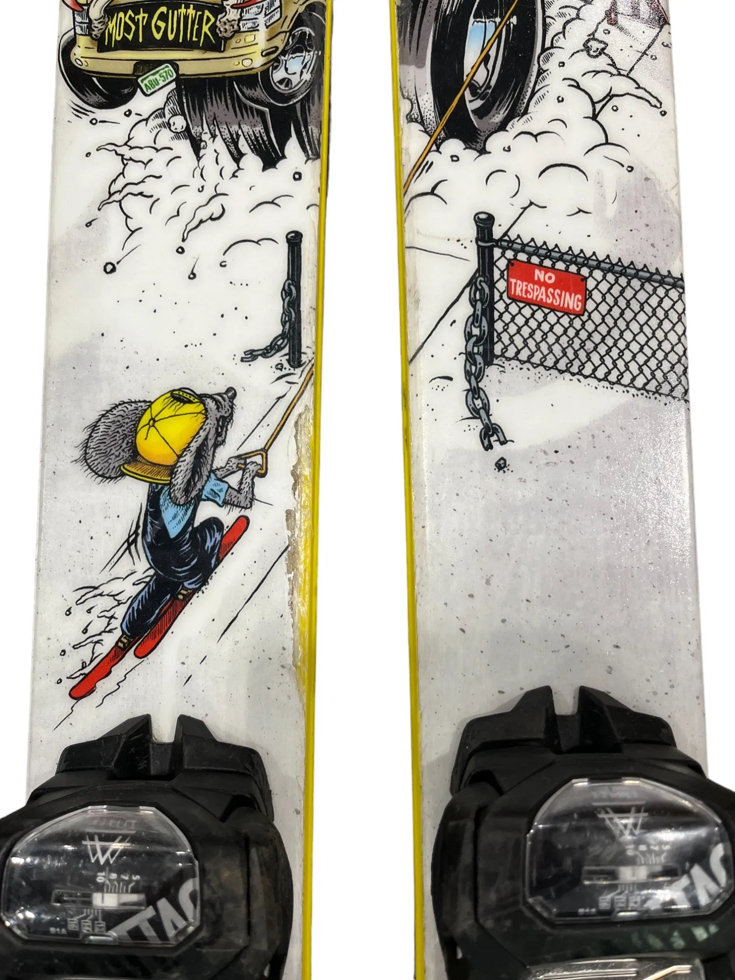 Allplay Rat Rod Sam Zahner x J Collab Skis with Tyrolia Attack 16 Bindings