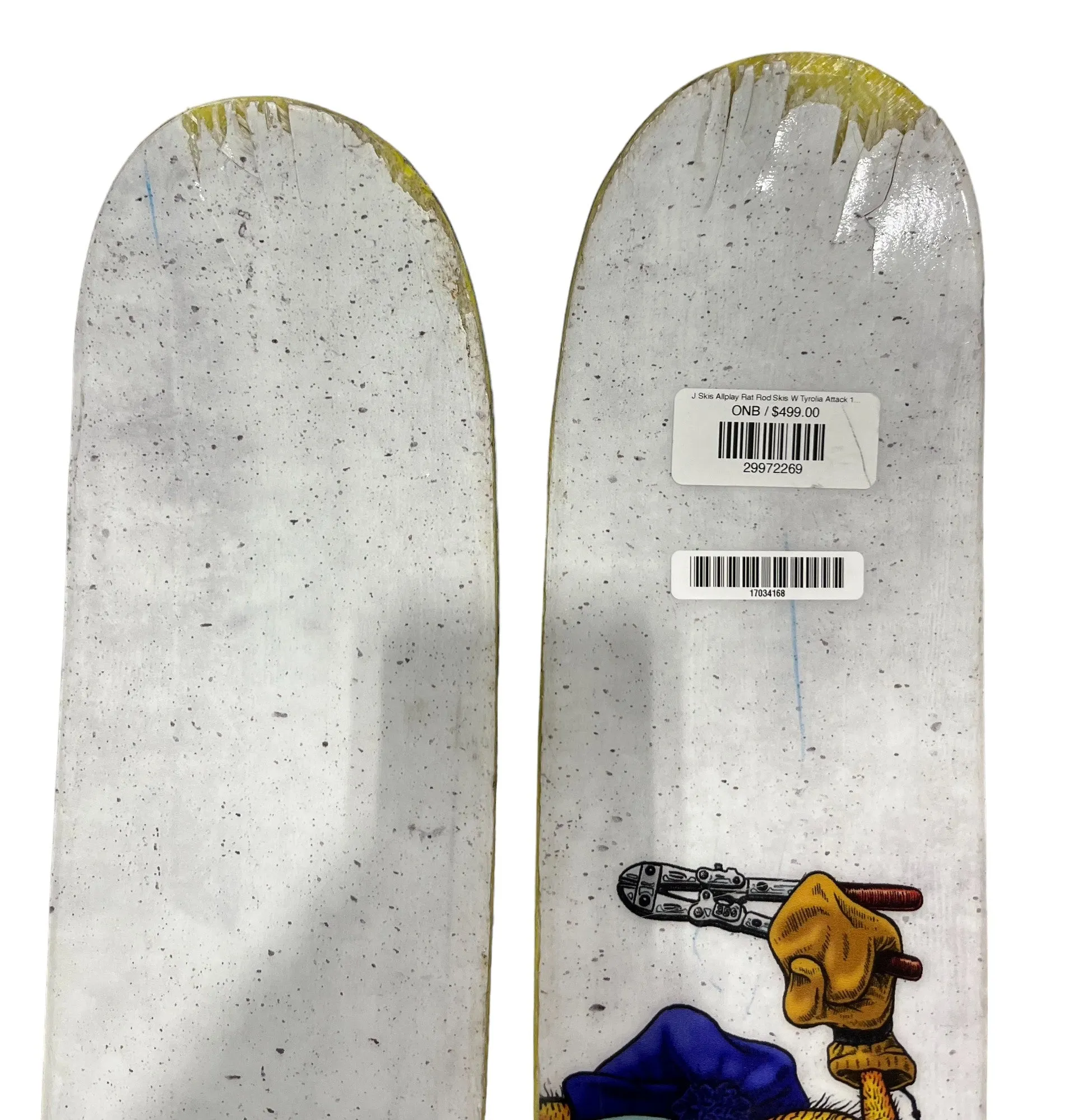 Allplay Rat Rod Sam Zahner x J Collab Skis with Tyrolia Attack 16 Bindings