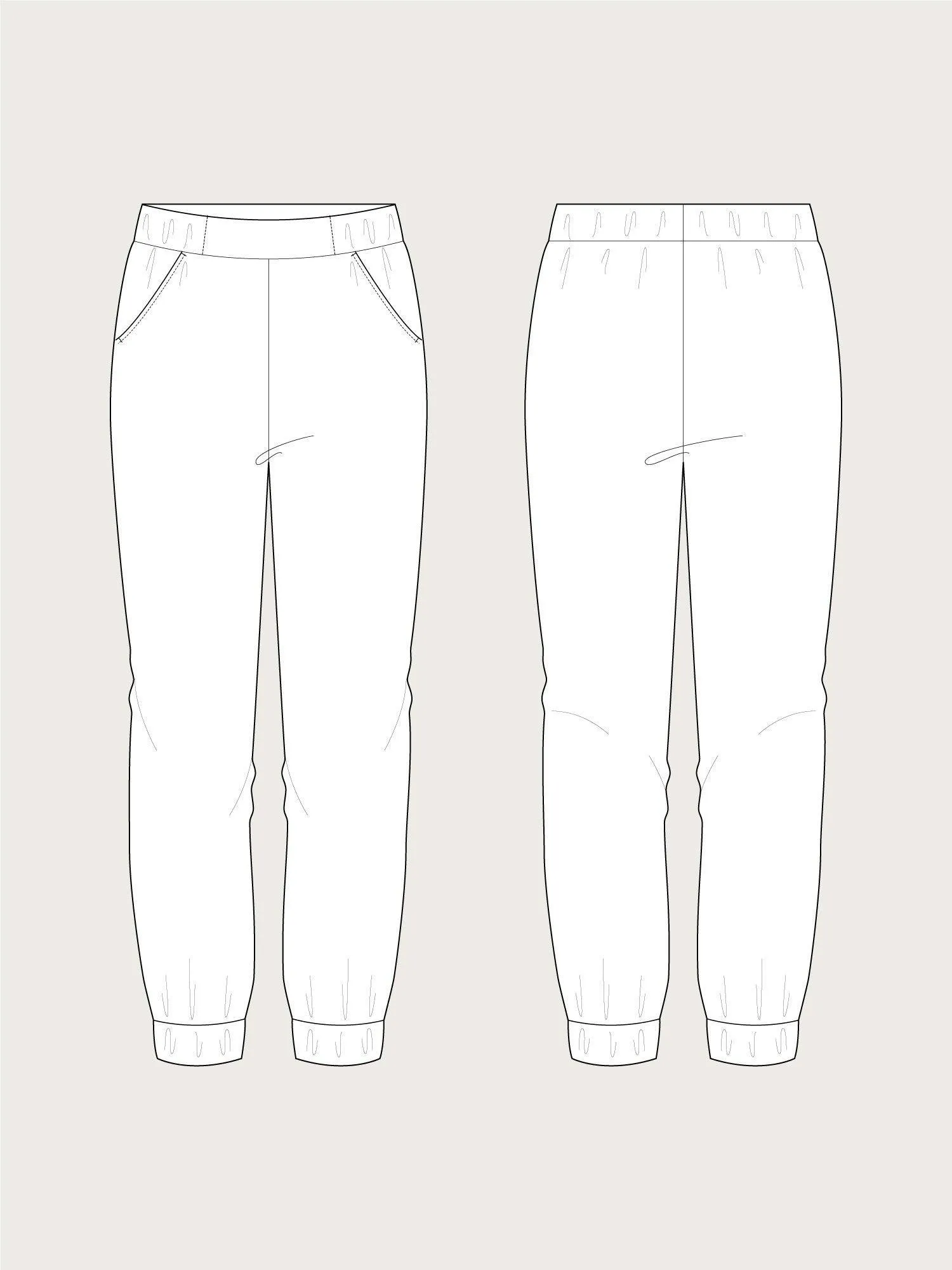 ALMOST LONG TROUSERS PATTERN