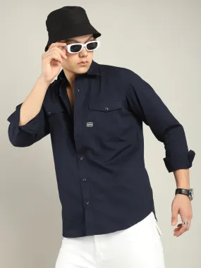 Atlass Twill Navy Shirt