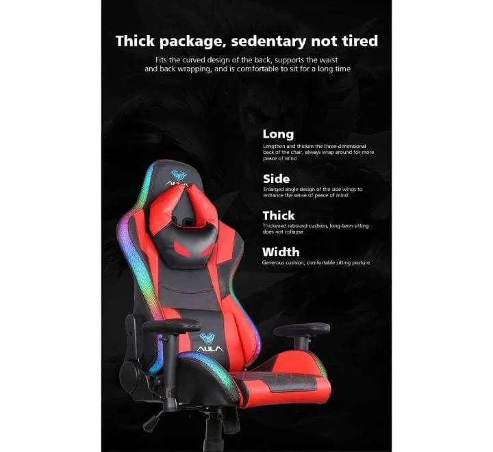 AULA F8041 RGB Gaming Chair (Gray)