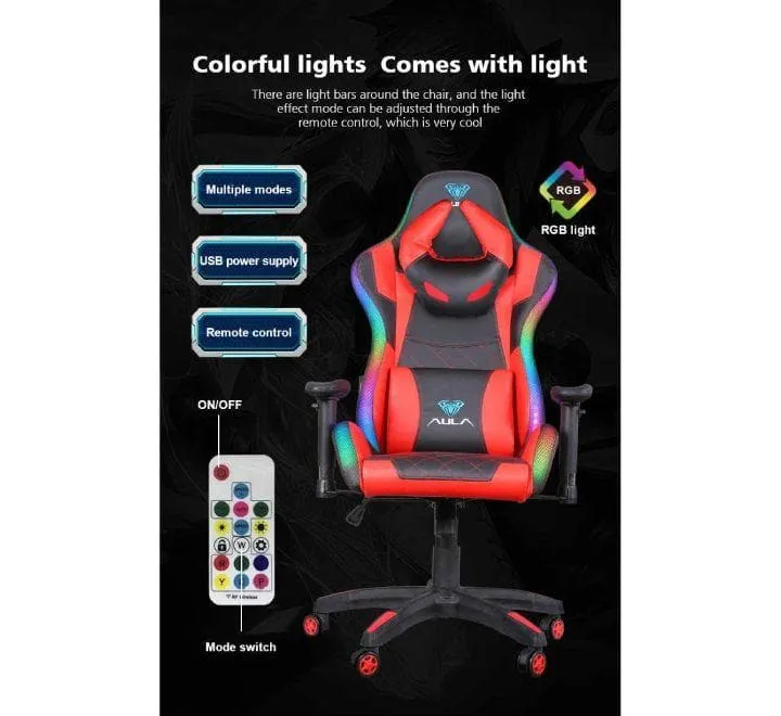 AULA F8041 RGB Gaming Chair (Gray)