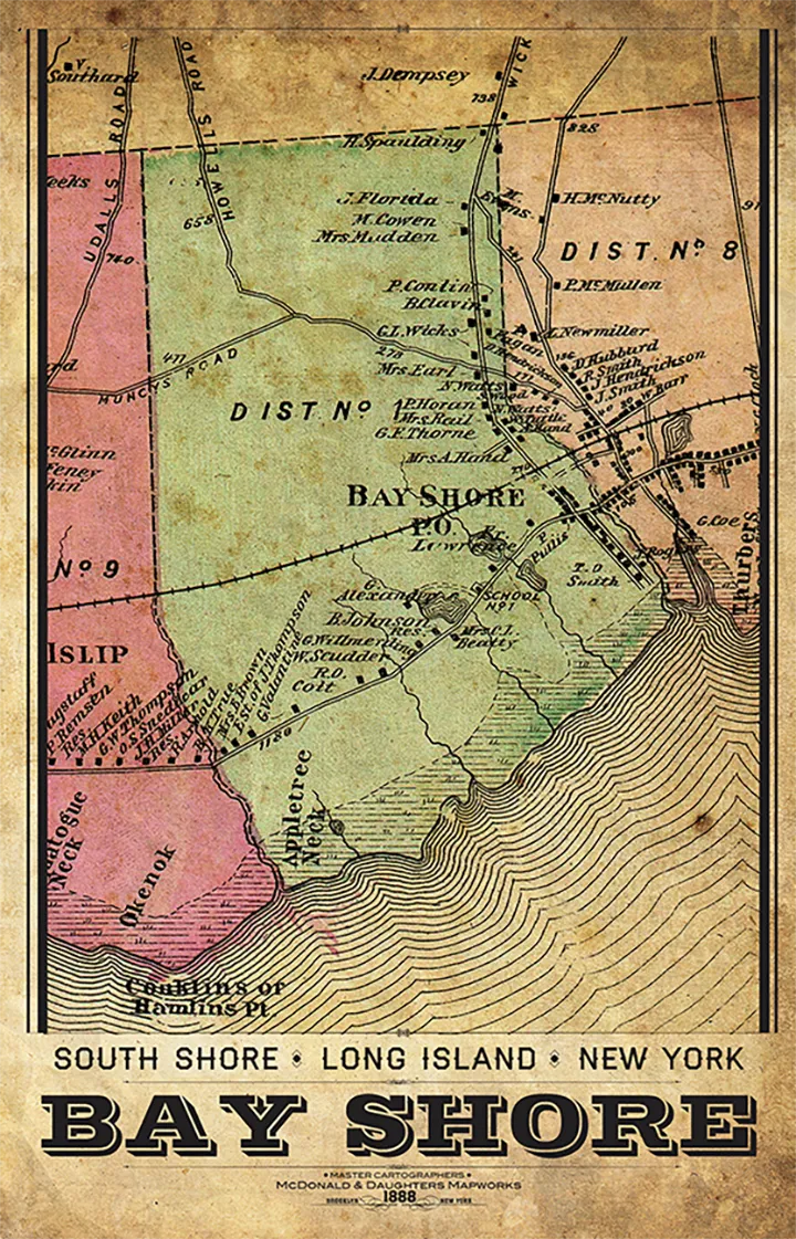 Bayshore Vintage Map