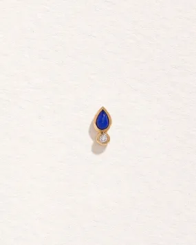 Bezel Pear Stud