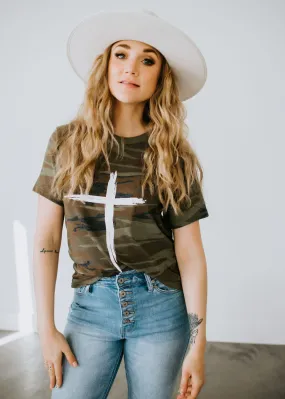 Camo Cross Graphic Tee  FINAL SALE