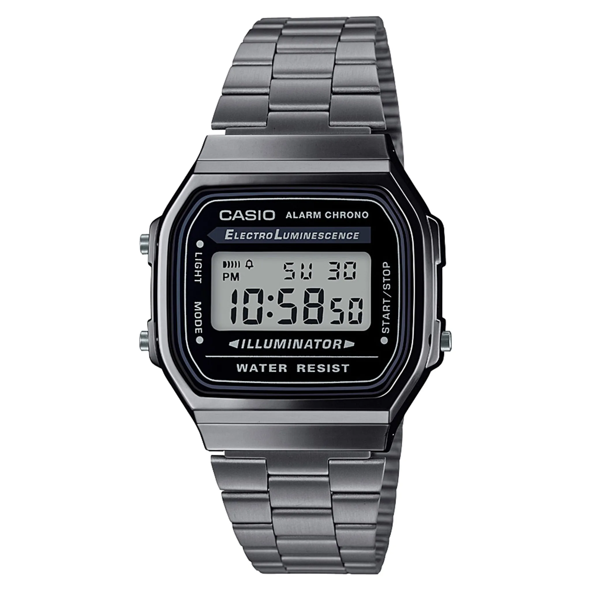 Casio Vintage Stainless Steel Digital Unisex Watch - A168WGG-1A