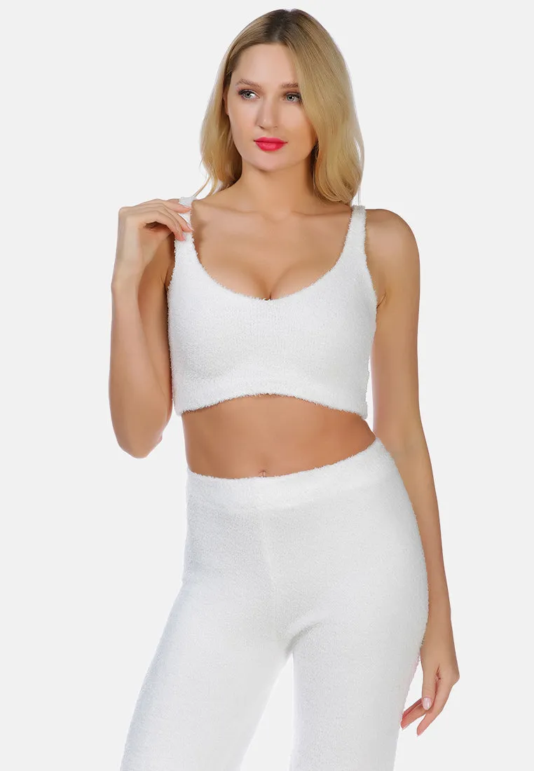 Casual Solid Crop Top By Ruw
