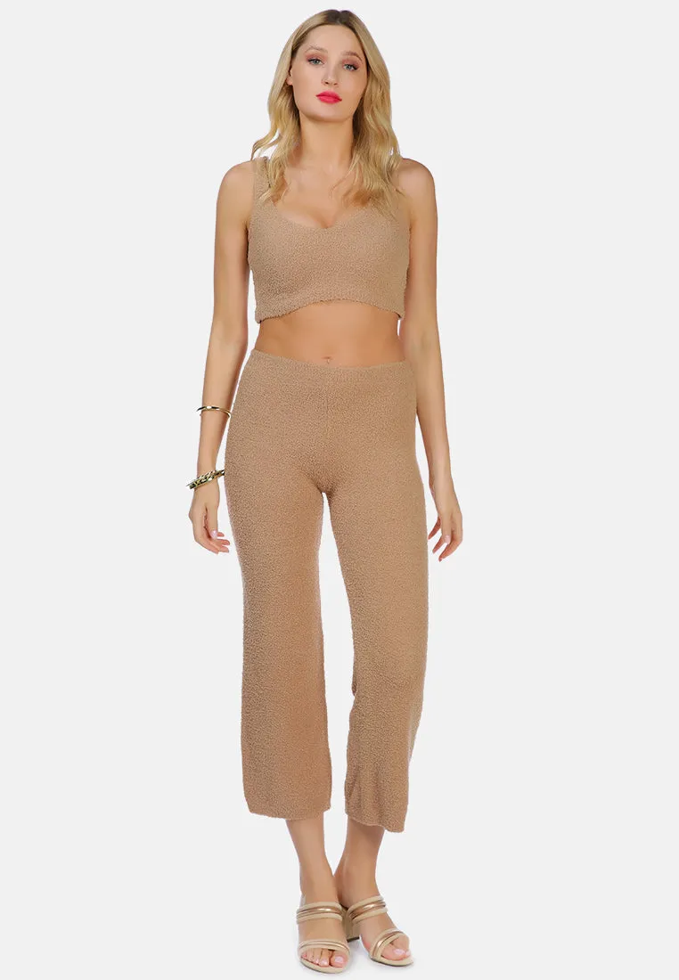 Casual Solid Crop Top By Ruw
