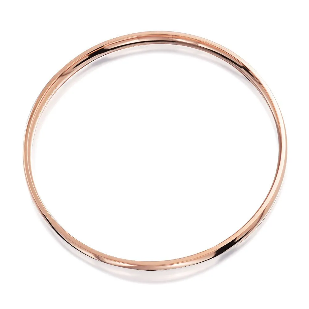 Classic Thin Simple Gold Plated Bangle Stacking Bracelet Set For Women