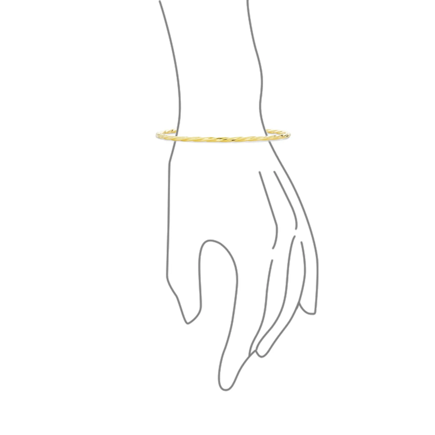 Classic Thin Simple Gold Plated Bangle Stacking Bracelet Set For Women