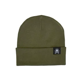CLE Logo Knit Beanie - Surplus Green
