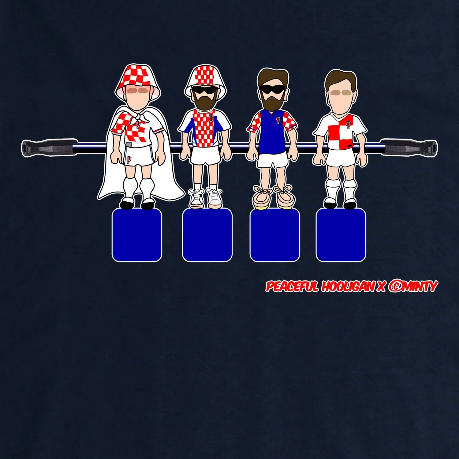 Croatia Foosball Sweatshirt Navy