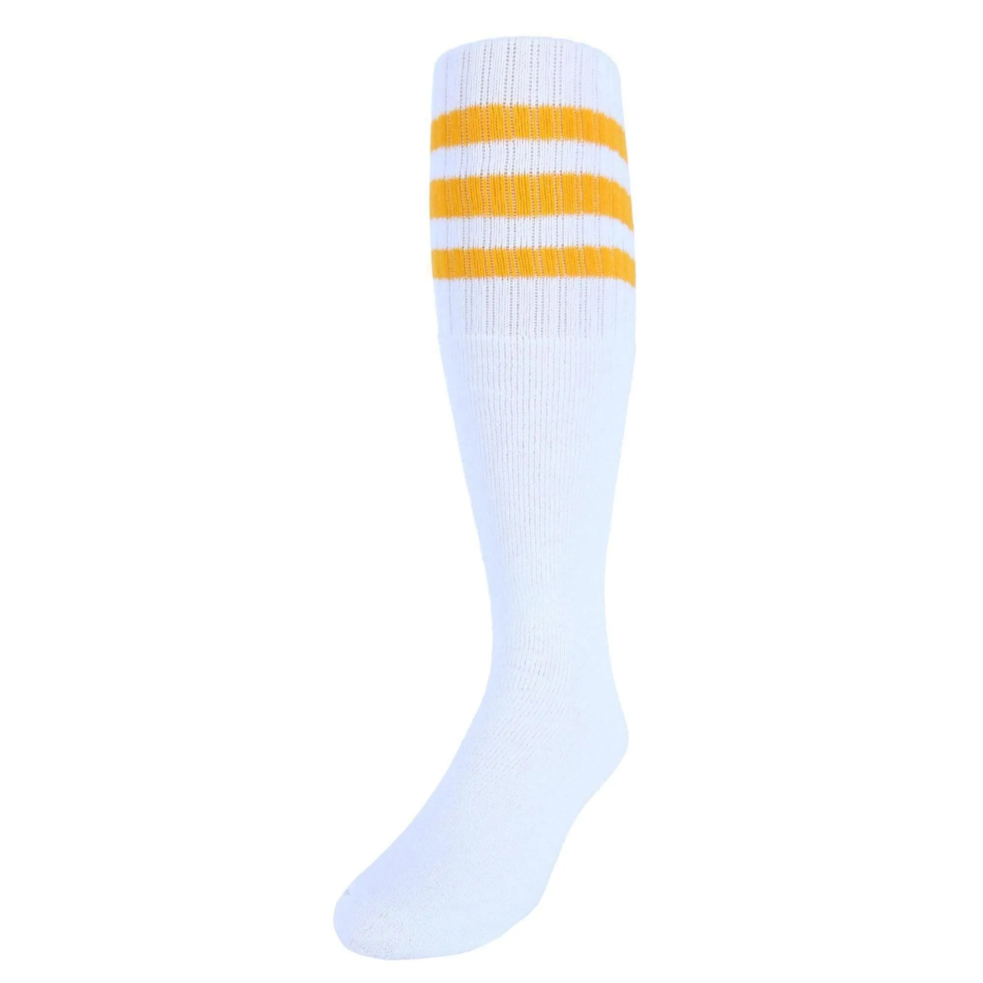 CTM® Men's Big and Tall Striped Tube Socks (4 Pairs)