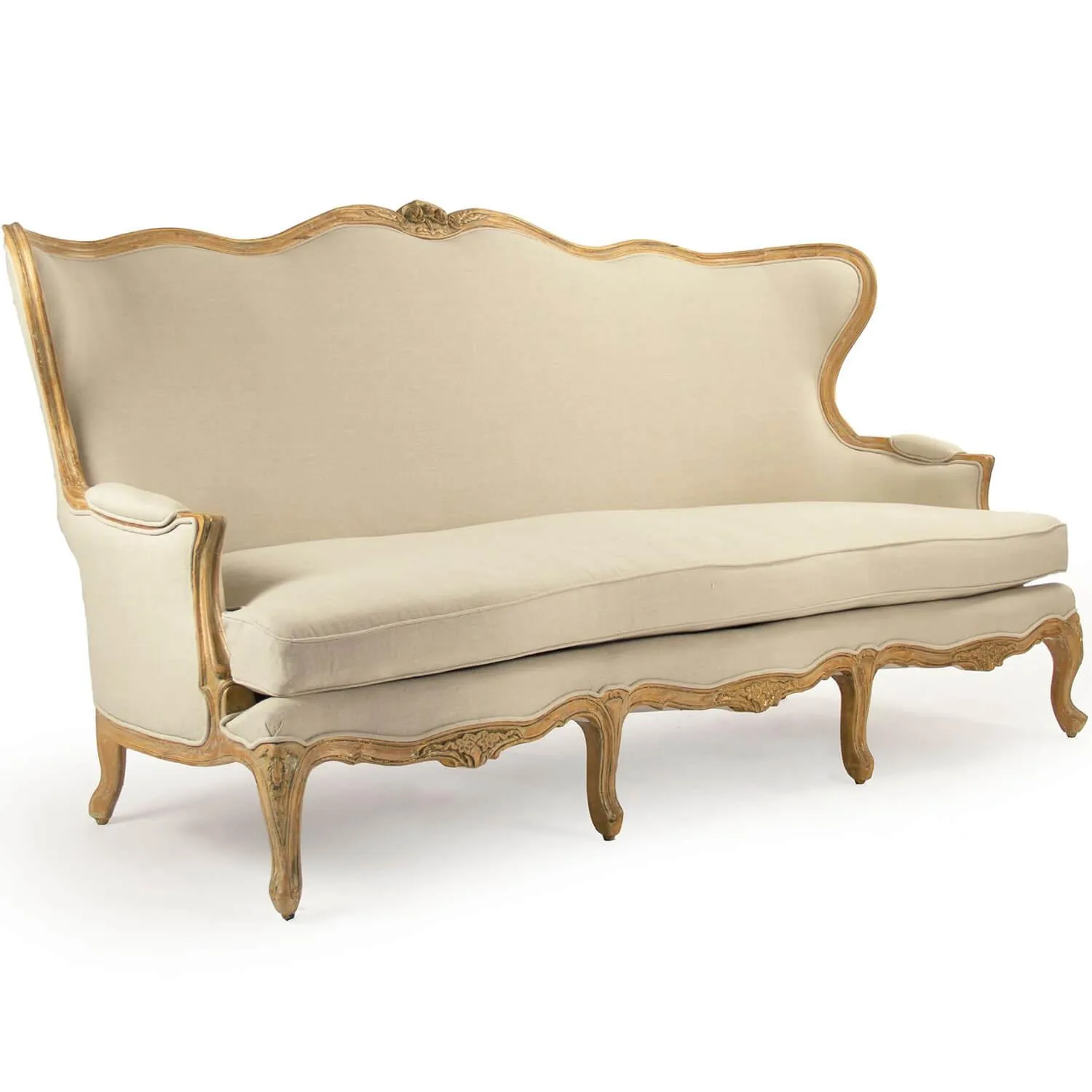 Curvaceous French Provence Sofa