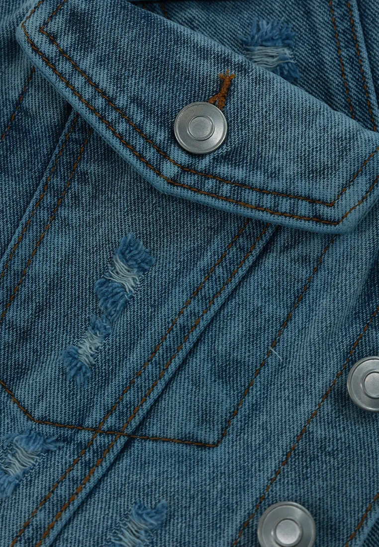 Denim Corset Tube Top