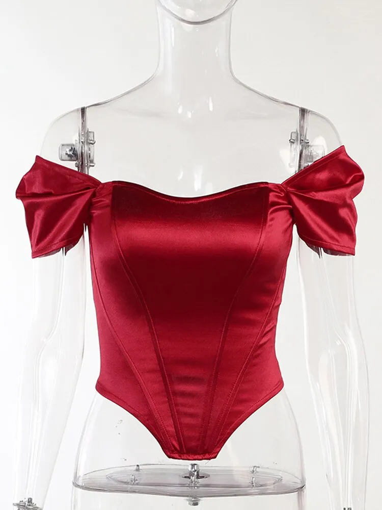 Emily in Paris Outfit Off Shoulder Strapless Tube Tops