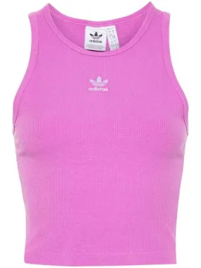 Essentials Ribbed Cotton Sleeveless Purple