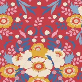 Fabric JUBILEE-ANEMONY RED by TILDA, TIL100541
