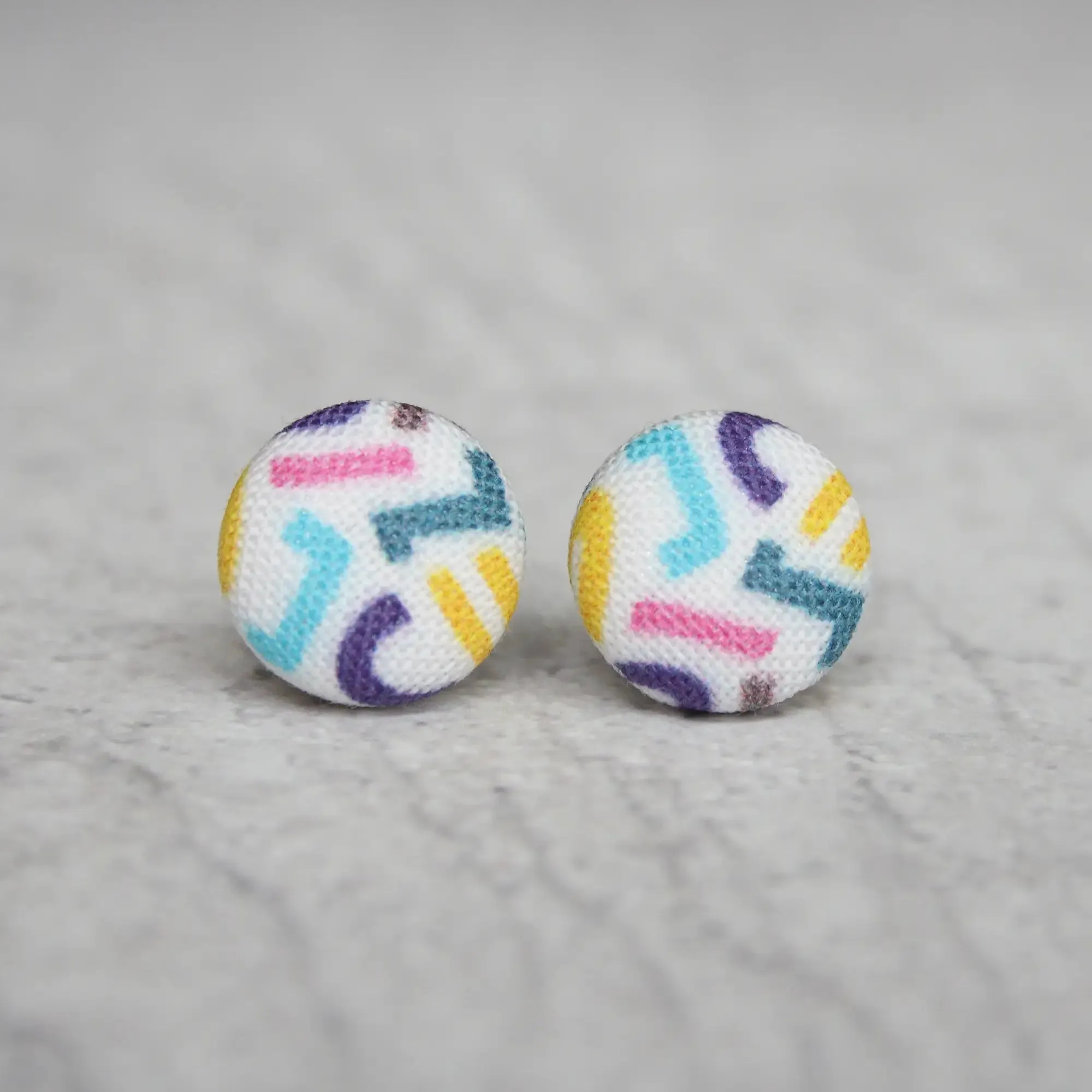 Fabric Stud Earrings