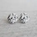 Fabric Stud Earrings