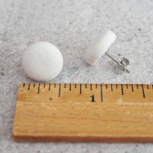 Fabric Stud Earrings