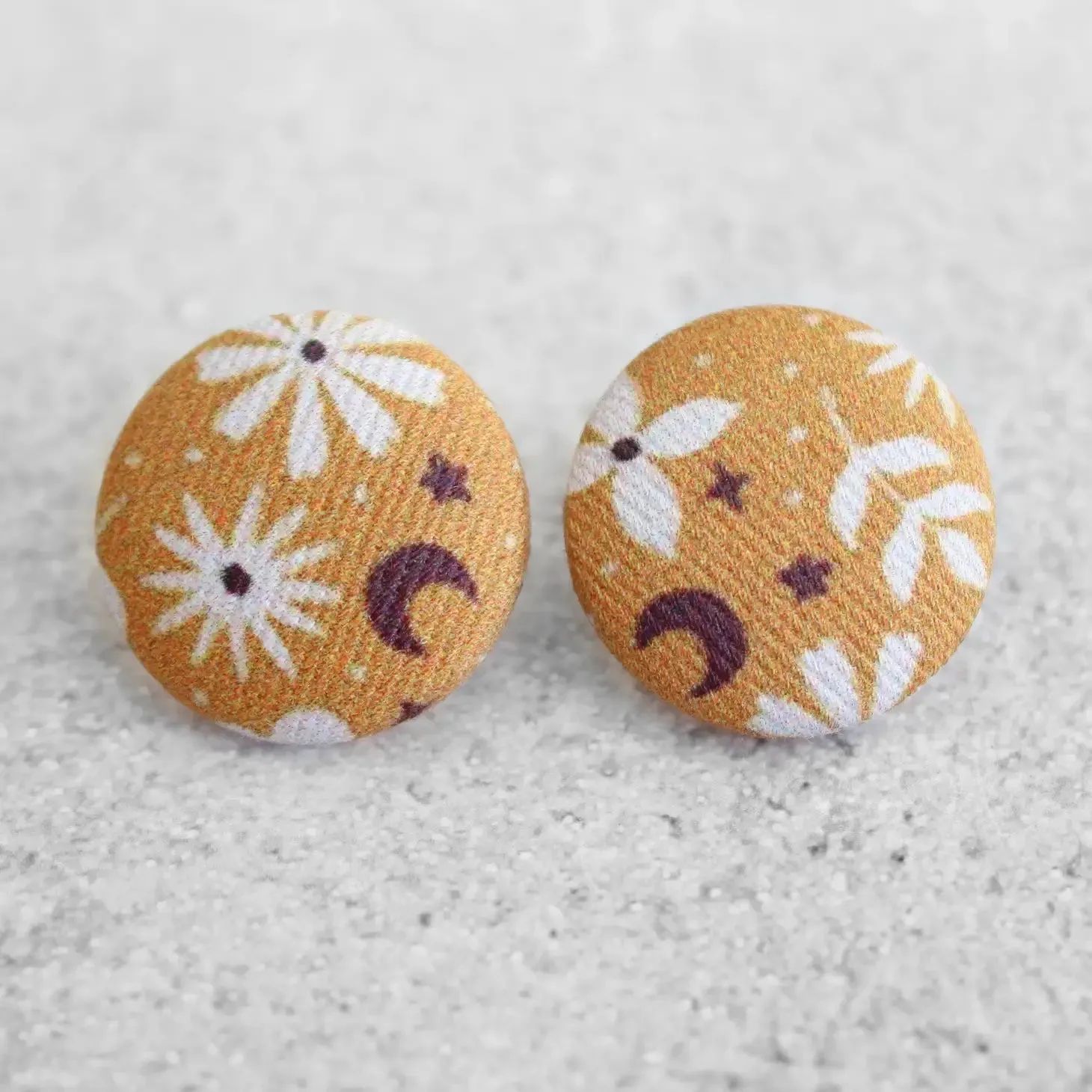 Fabric Stud Earrings