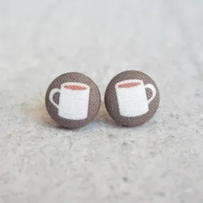 Fabric Stud Earrings