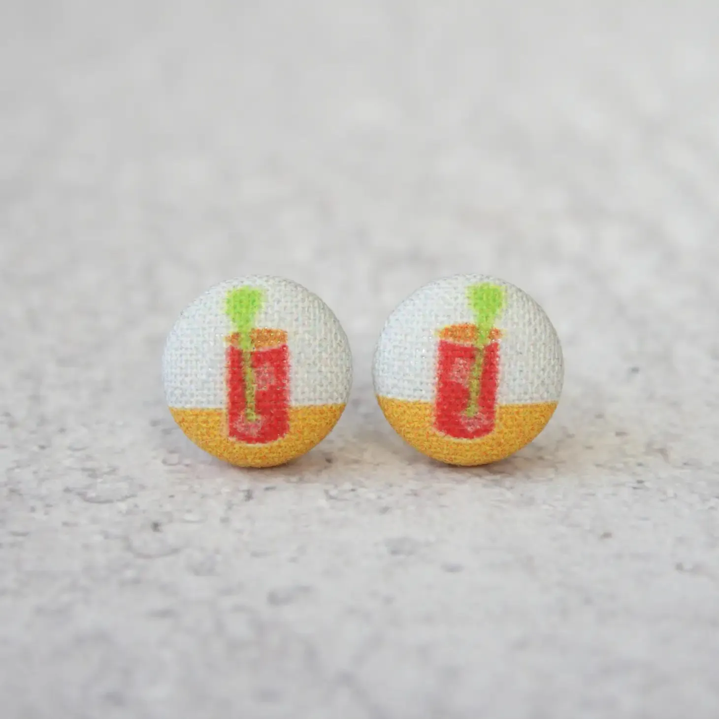 Fabric Stud Earrings