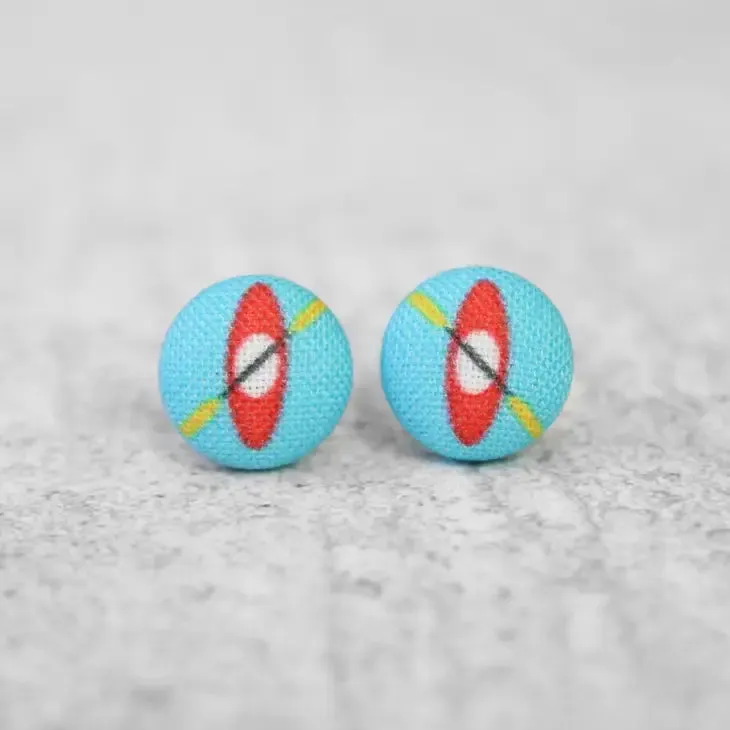 Fabric Stud Earrings