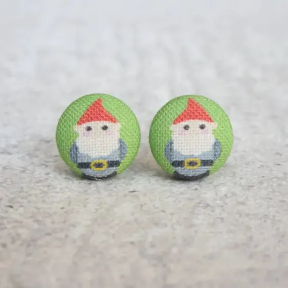 Fabric Stud Earrings