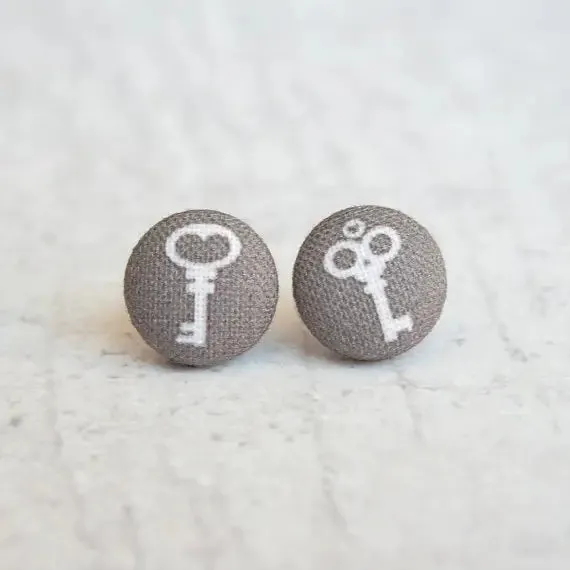 Fabric Stud Earrings