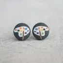 Fabric Stud Earrings