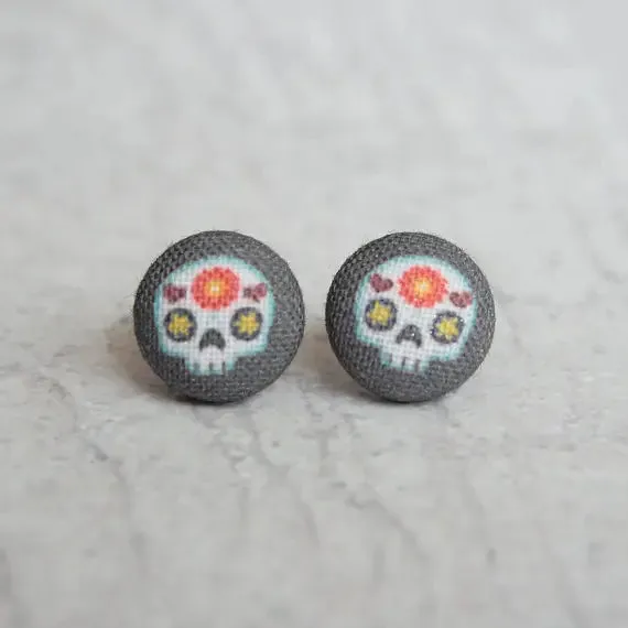Fabric Stud Earrings