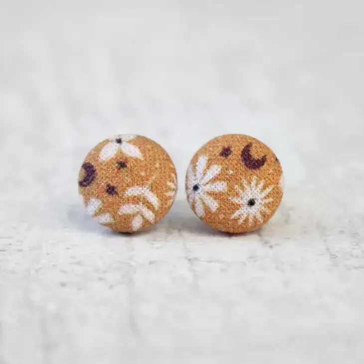 Fabric Stud Earrings