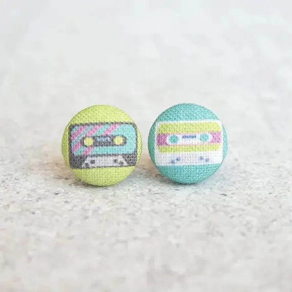 Fabric Stud Earrings