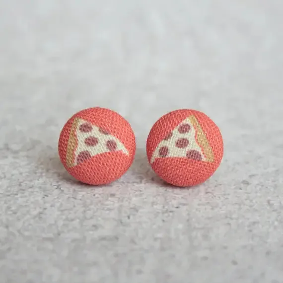 Fabric Stud Earrings
