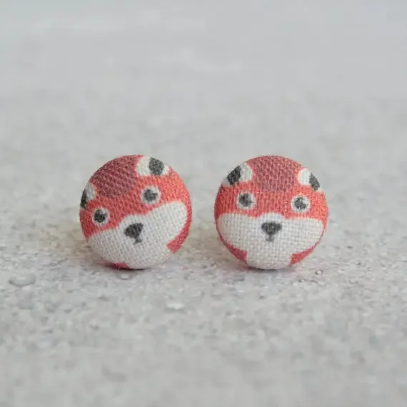 Fabric Stud Earrings