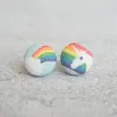 Fabric Stud Earrings