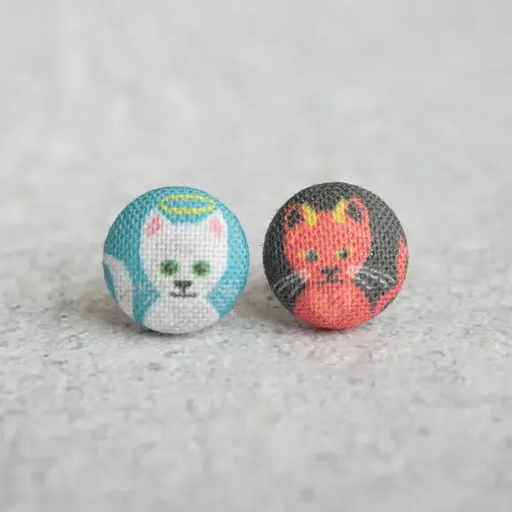 Fabric Stud Earrings